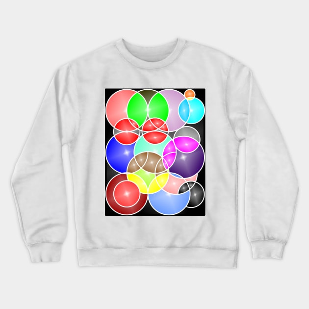 Mixed Circle Crewneck Sweatshirt by Black And White T-Shirts